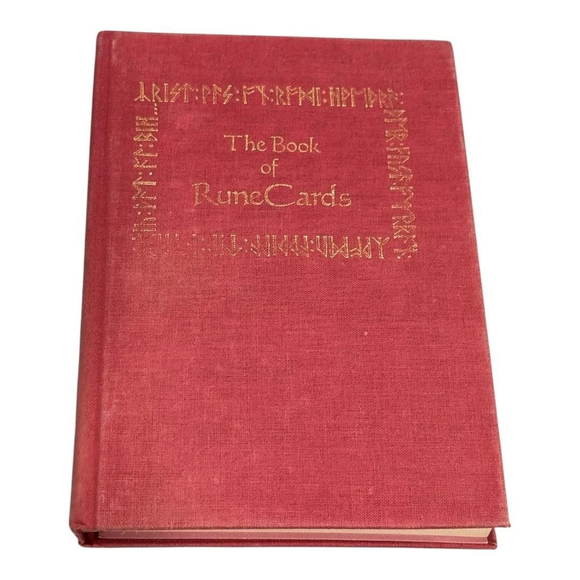 Unbranded Other - The Book of RuneCards Hardcover Divination Runes Guide Red Cloth First Edition